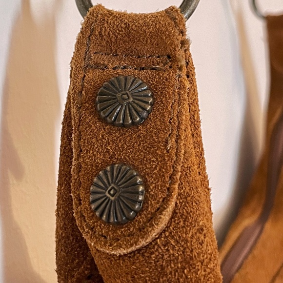 Like new MINNETONKA genuine leather fringe shoulder bag in cognac - Picture 9 of 15